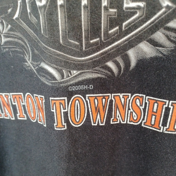 Harley Davidson Genuine 1909 V-Twin Black Mens Large 2005 Biker Wolverine NO TAG - Picture 5 of 11